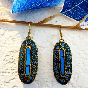 Blue Mosaic Drop Earrings - Women Jewelry Earrings